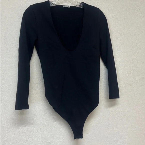 Free People Black Long Sleeve Bodysuit - Picture 3 of 3
